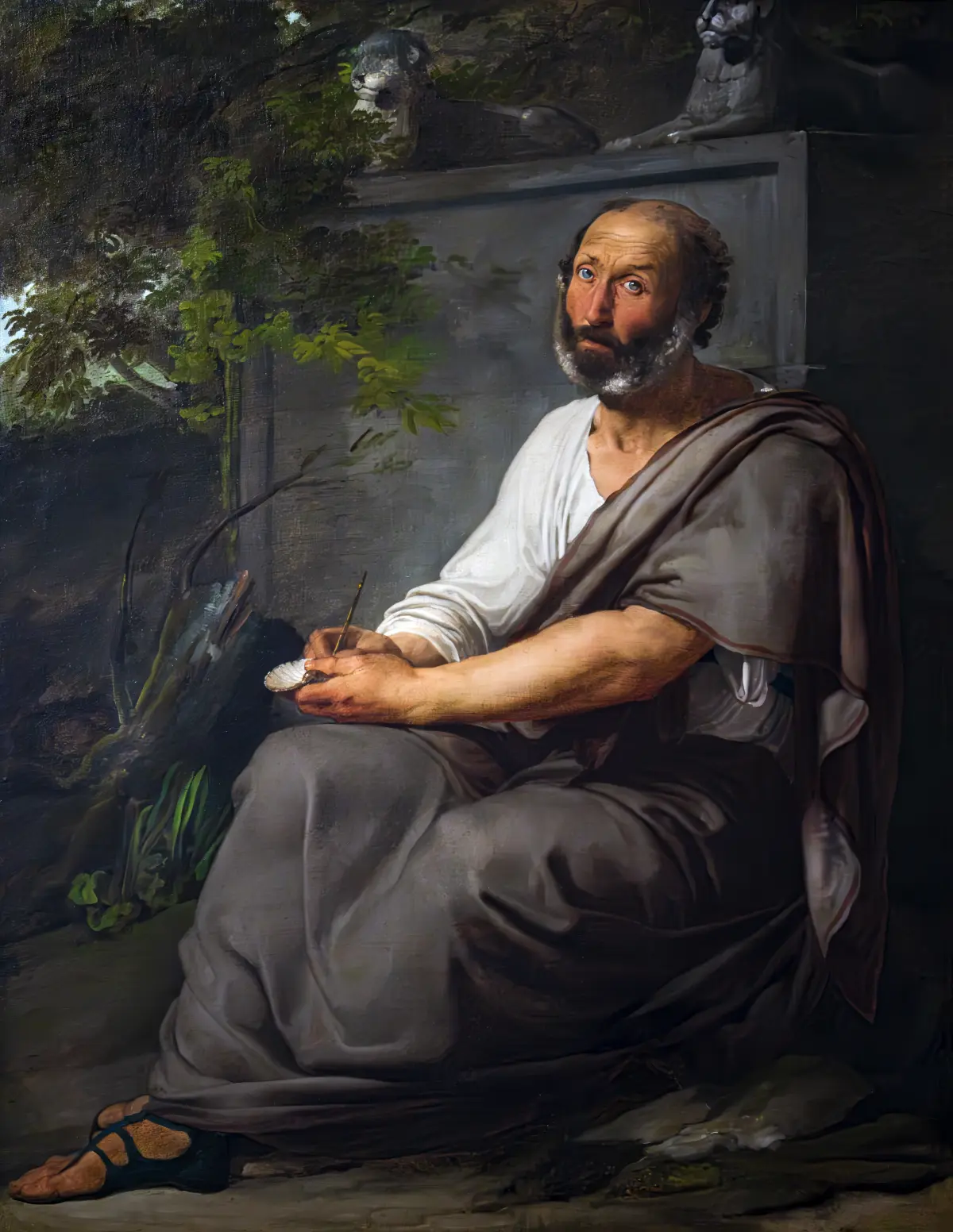 Aristotle writing