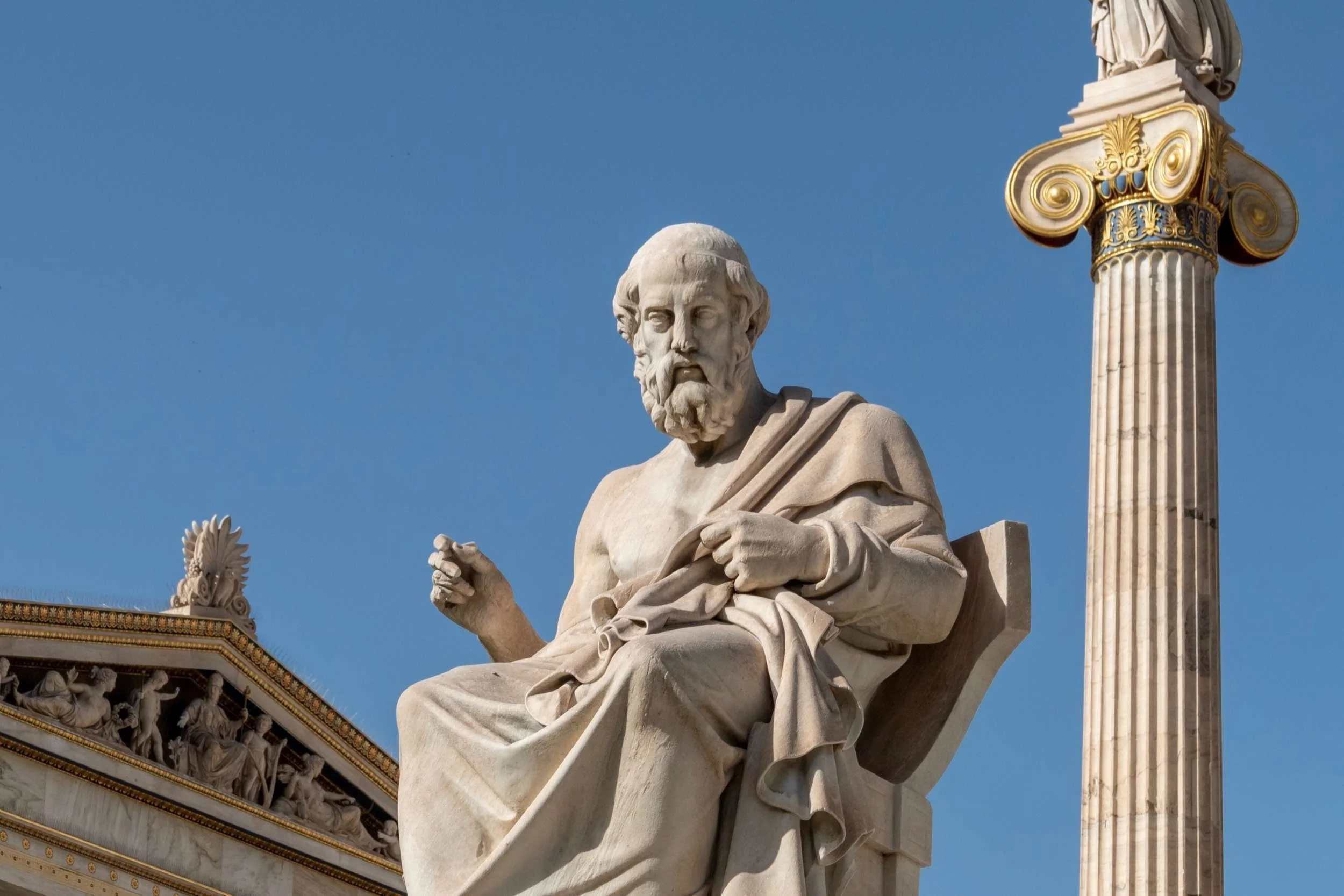 Ancient statue of Plato